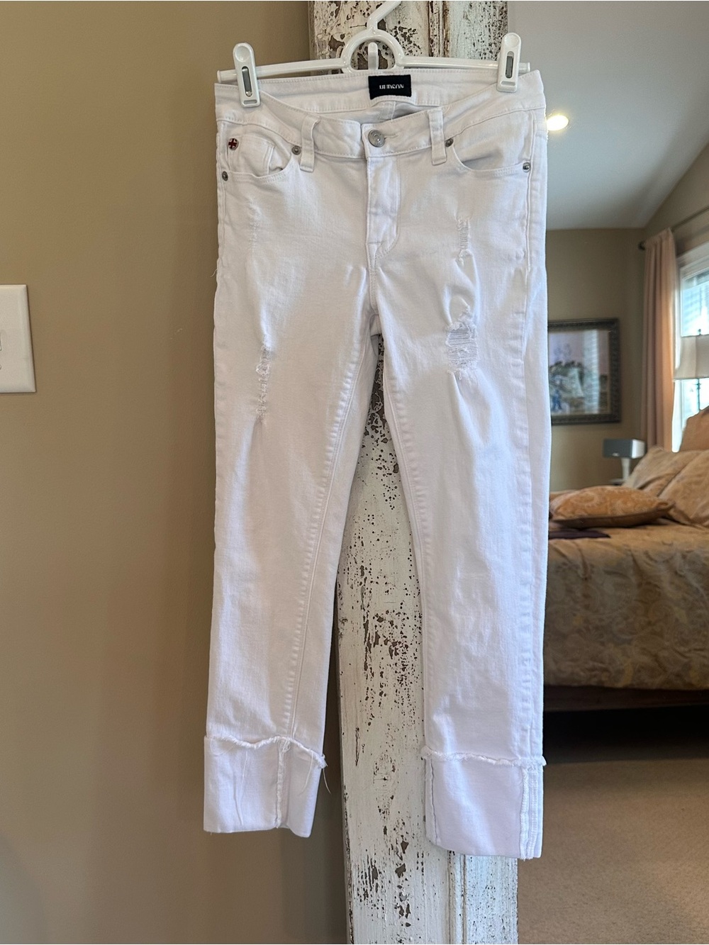 Hudson Distressed Cuffed Jeans